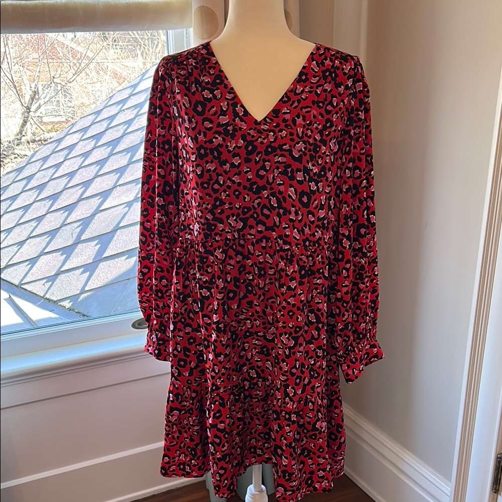 Jade Red Leopard Print Dress- Perfect for Valentine’s!